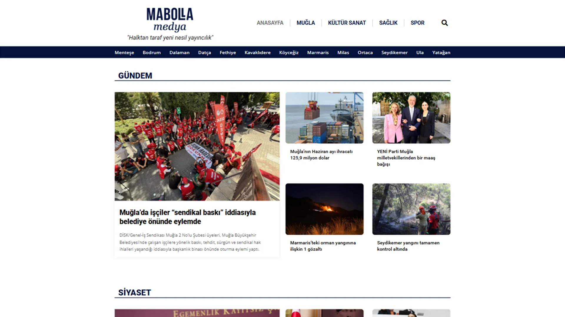 Mabolla Medya dijital haber platformu web tasarımı
