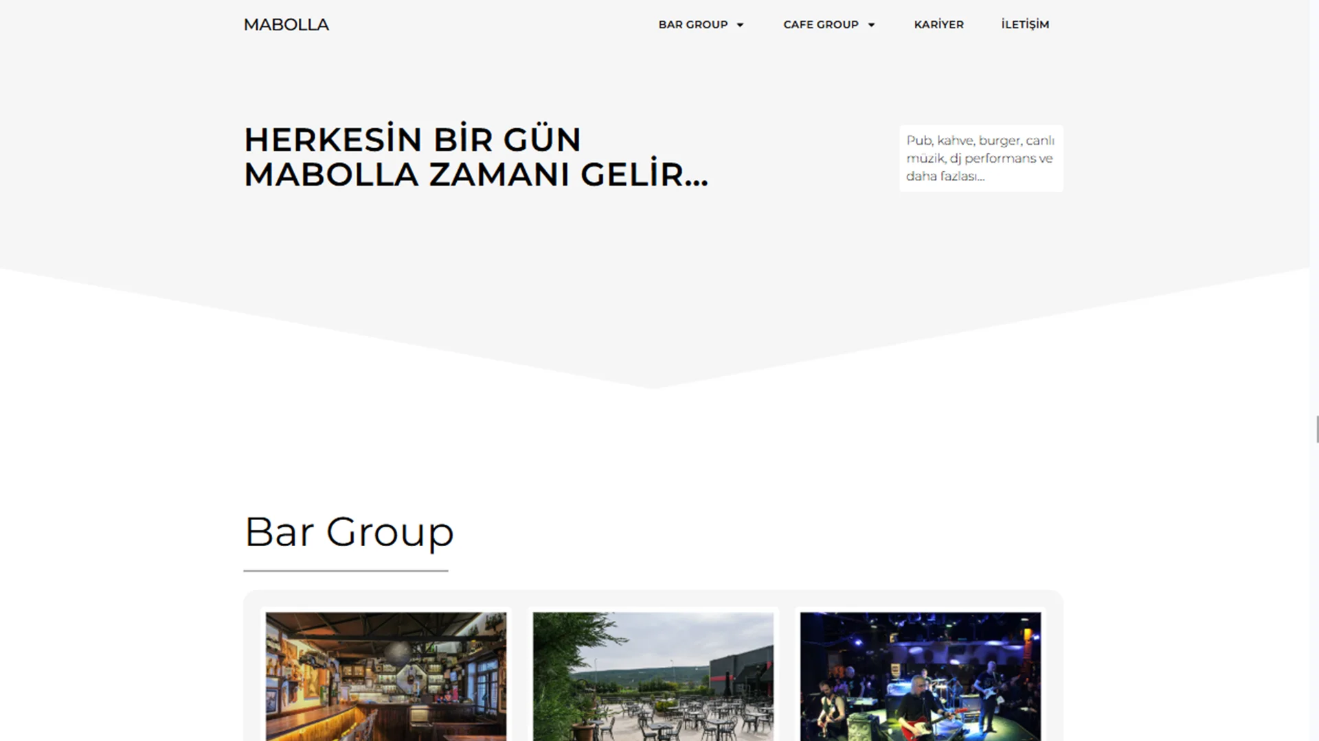 Mabolla kurumsal web tasarım projesi